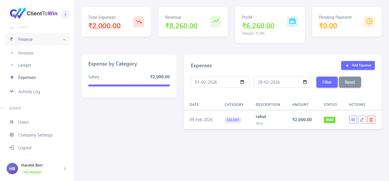 Dashboard Overview